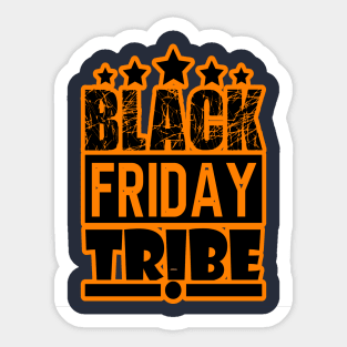 black friday, orange and black friday Sticker